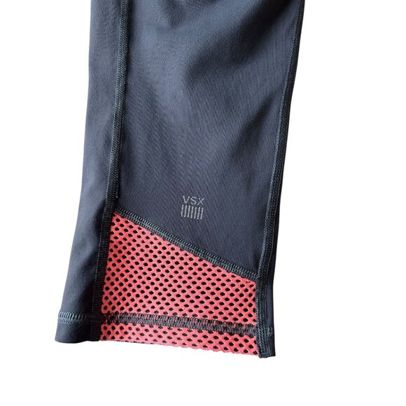 Victoria's Secret VSX Knockout Crop Leggings 2 Pairs Sz Small Gray Black Pink - Picture 9 of 16